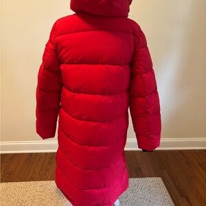BCBGeneration Long Red Puffer Coat